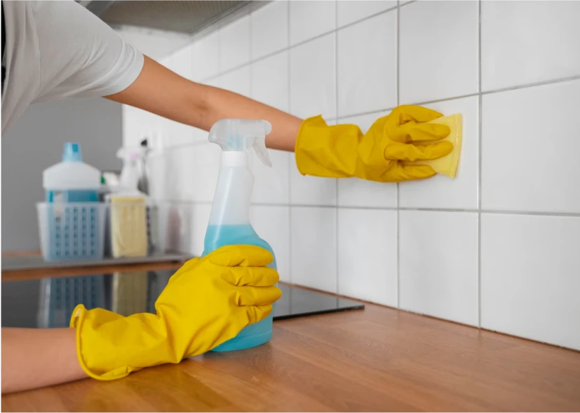 How to clean your kitchen tiles fast & easy.